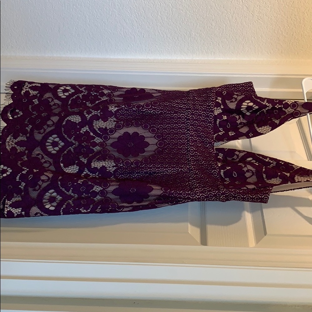 Minuet dark purple/burgundy cocktail dress
